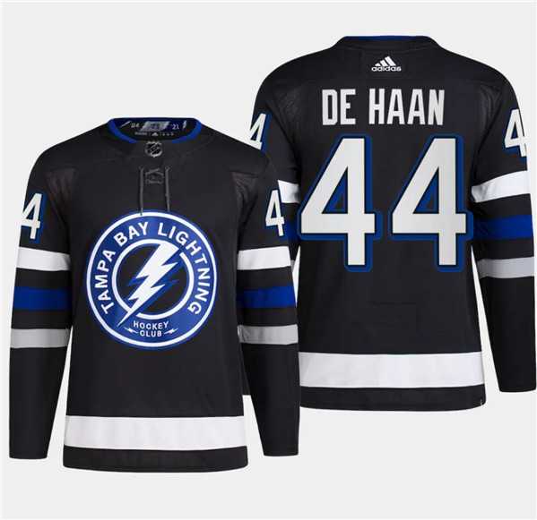 Mens Tampa Bay Lightning #44 Calvin de Haan Black 2024 Stadium Series Stitched Jersey Dzhi->->NHL Jersey
